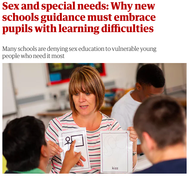 Article from The Guardian on Sexual Health Education and Disability
